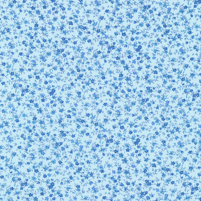 Garden Blues - Petite Floral Sky Yardage