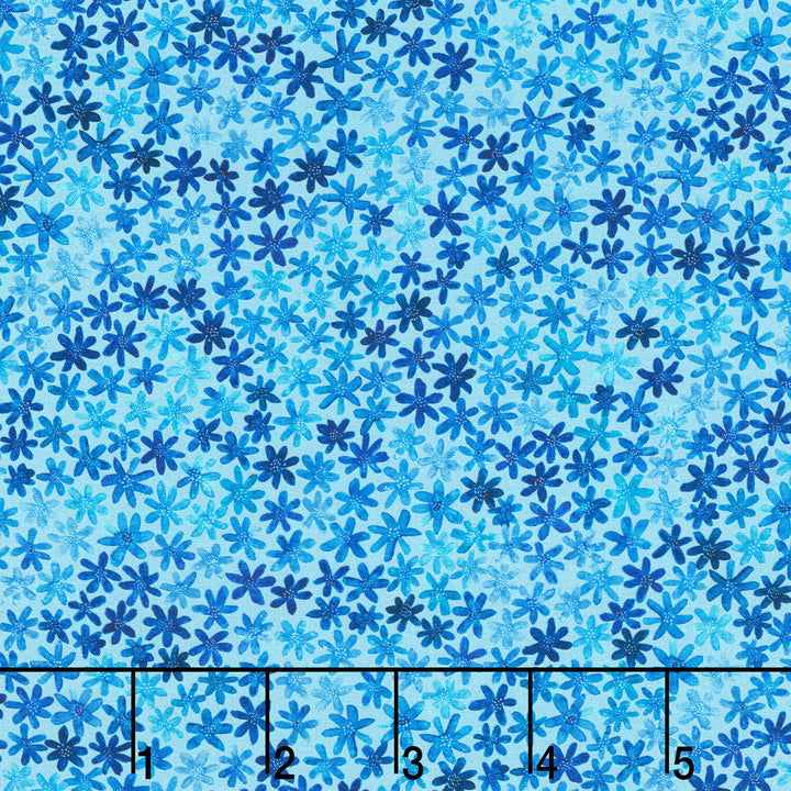 Garden Lights - Star Flowers Sky Yardage