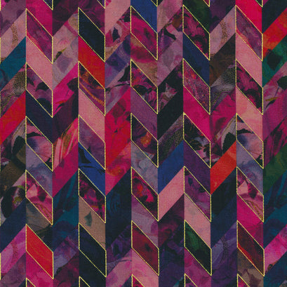Golden Vibes - Chevron Wine Yardage