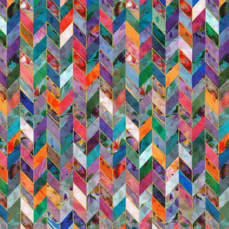 Golden Vibes - Chevron Larkspur Yardage