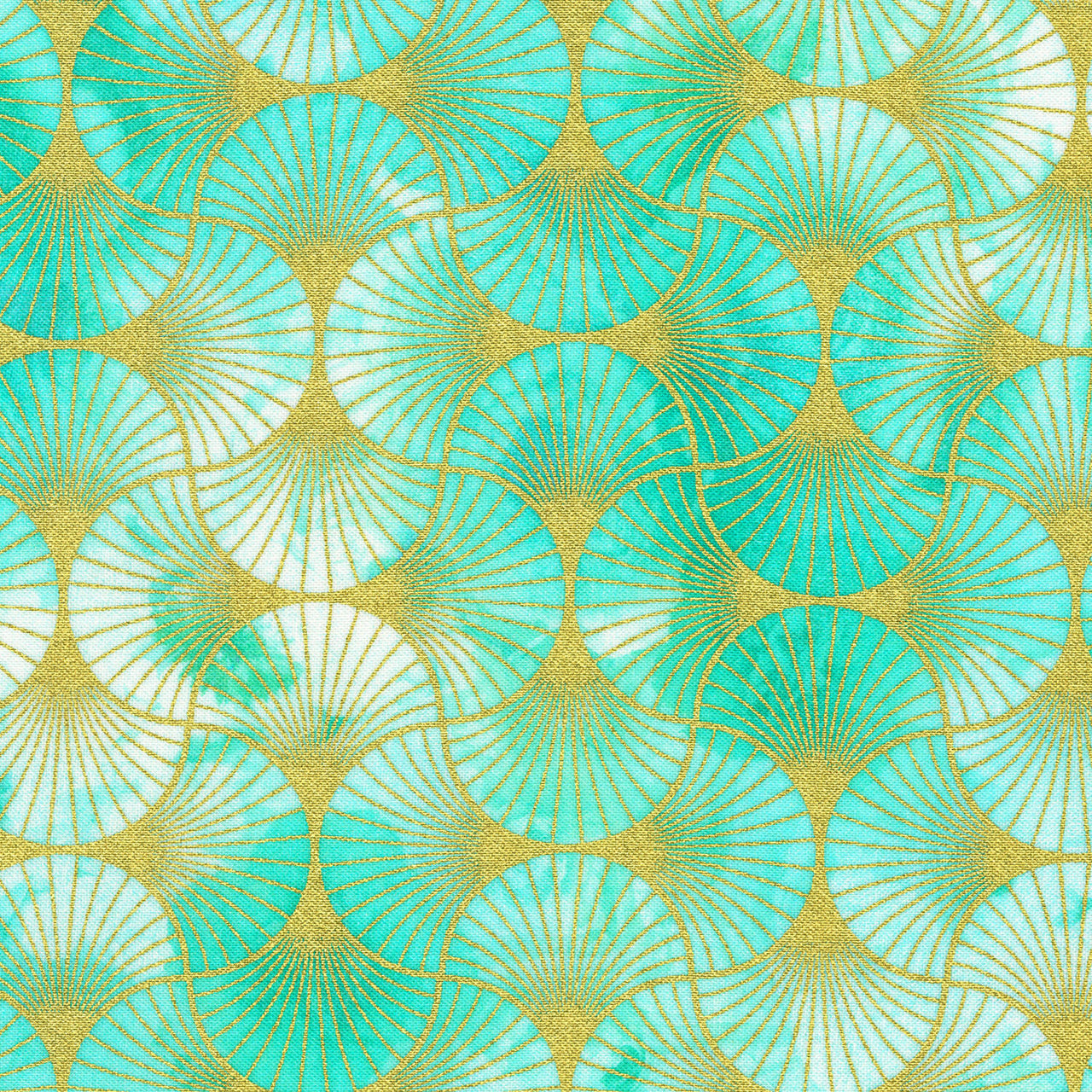 Golden Vibes - Fans Aqua Yardage