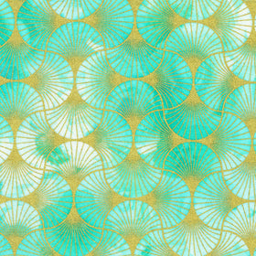 Golden Vibes - Fans Aqua Yardage