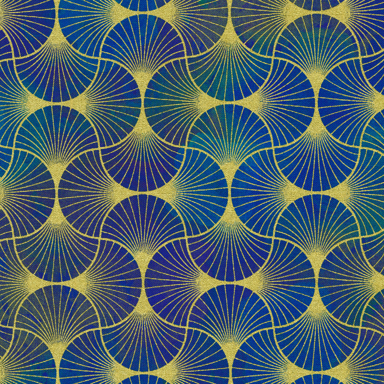 Golden Vibes - Fans Peacock Yardage