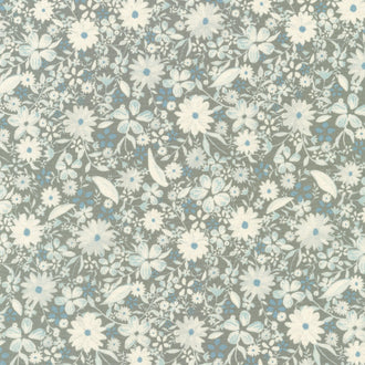 Grace - Floral Blue Yardage