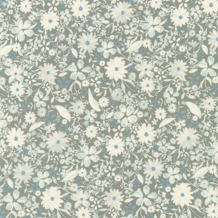 Grace - Floral Blue Yardage