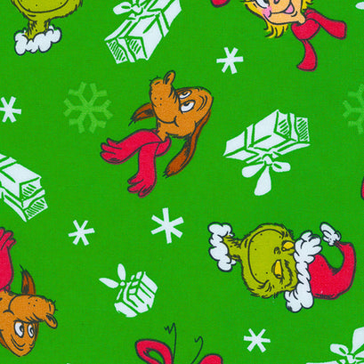 How The Grinch Stole Christmas - Grinch and Cindy Lou Who Green Yardage
