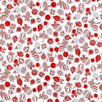 Holiday Charms - Ornaments Scarlet Yardage