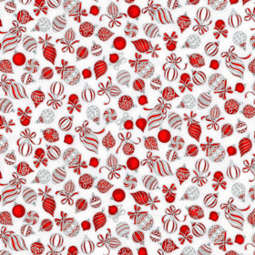 Holiday Charms - Ornaments Scarlet Yardage