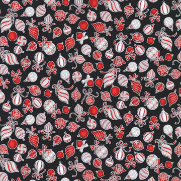 Holiday Charms - Ornaments Onyx Yardage