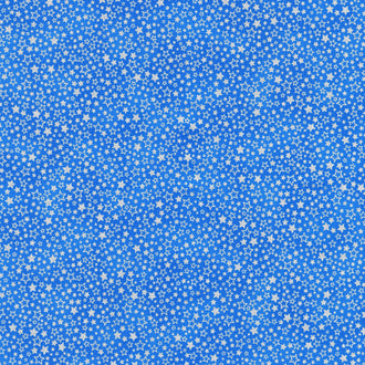 Holiday Charms - Stars Blue Yardage