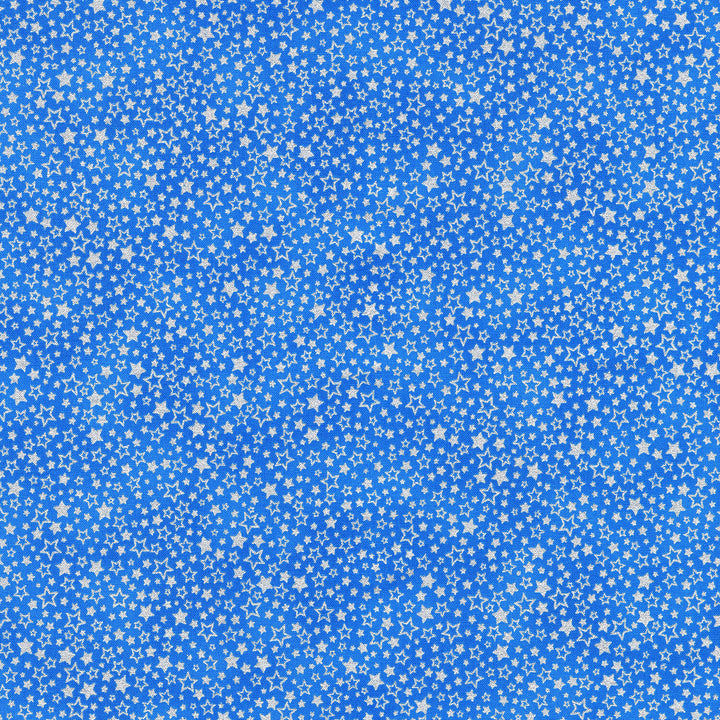 Holiday Charms - Stars Blue Yardage