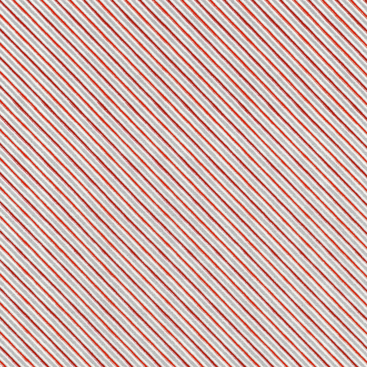 Holiday Charms - Diagonal Stripe Scarlet Yardage