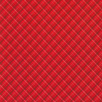 Holiday Charms - Plaid Scarlet Yardage