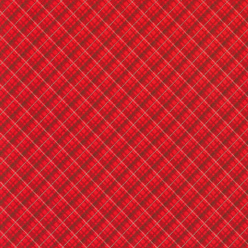 Holiday Charms - Plaid Scarlet Yardage