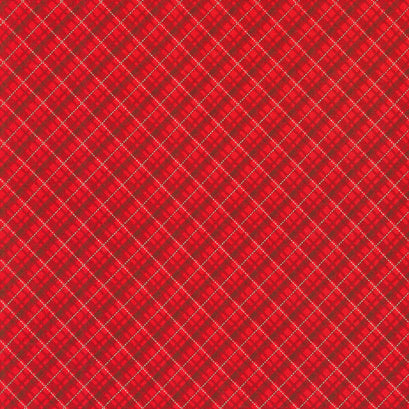 Holiday Charms - Plaid Scarlet Yardage