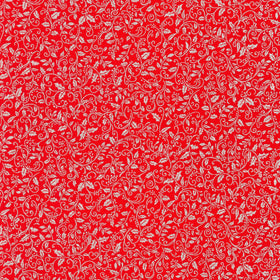 Holiday Charms - Scroll Vine Scarlet Yardage