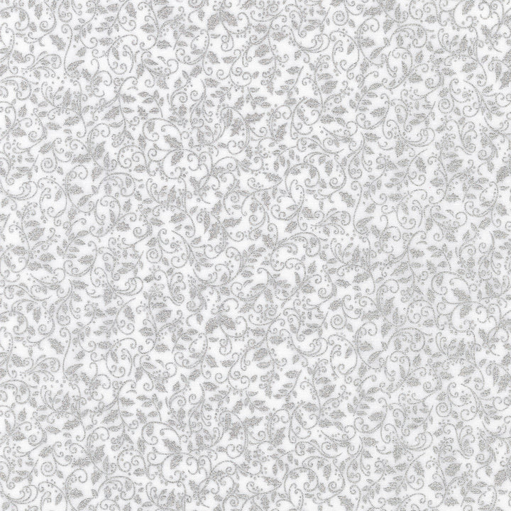 Holiday Charms - Silver Metallic Yardage