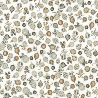 Holiday Charms - Ornaments Blanc Yardage