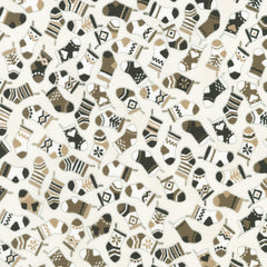 Holiday Charms - Stockings Blanc Yardage