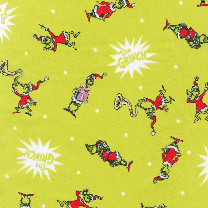 How The Grinch Stole X-Mas Minky - The Grinch Green Yardage