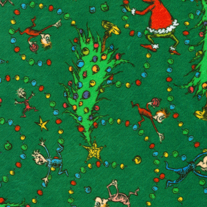 How The Grinch Stole X-Mas Minky - Christmas Trees Green Yardage