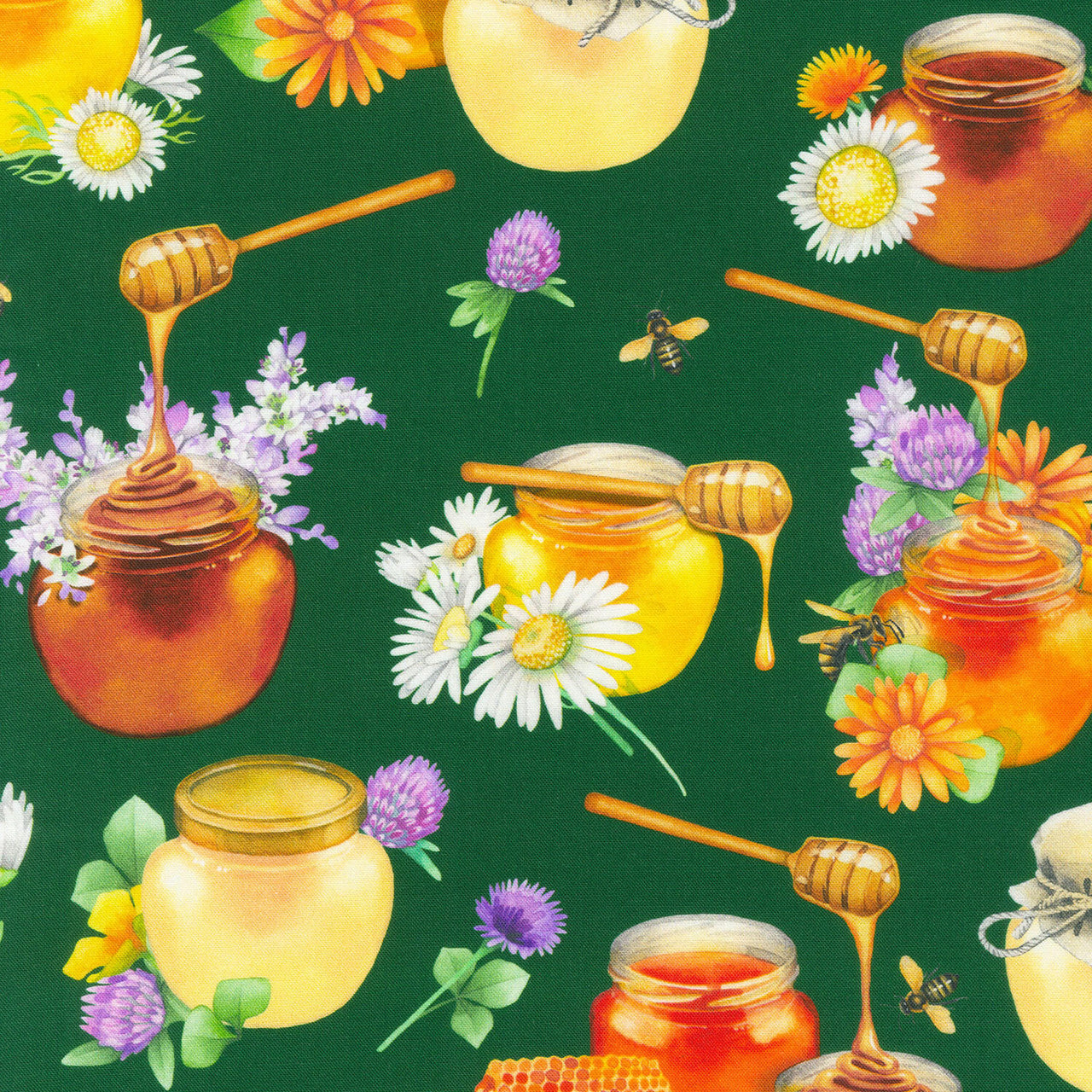 Honey Flower - Forest Yardage