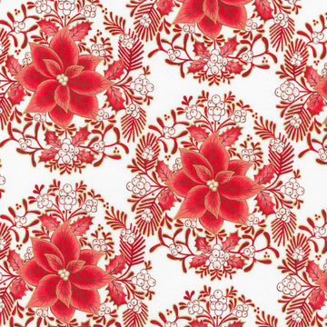 Holiday Flourish - Festive Finery - Candy Cane Metallic Yardage