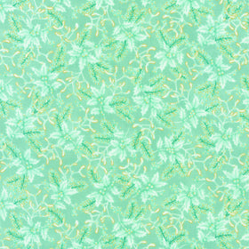 Holiday Flourish - Festive Finery - Holly Mint Yardage