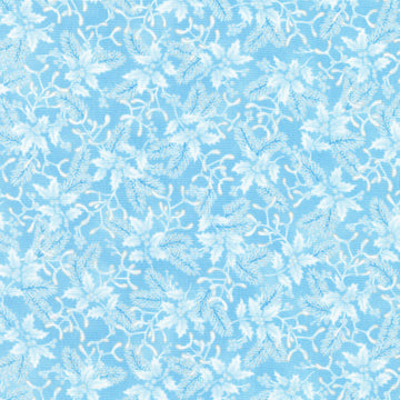 Holiday Flourish - Festive Finery Holly Sky Yardage