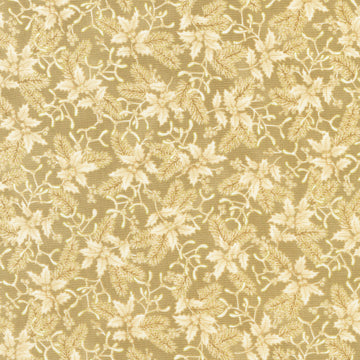 Holiday Flourish - Festive Finery Holly Cream Yardage