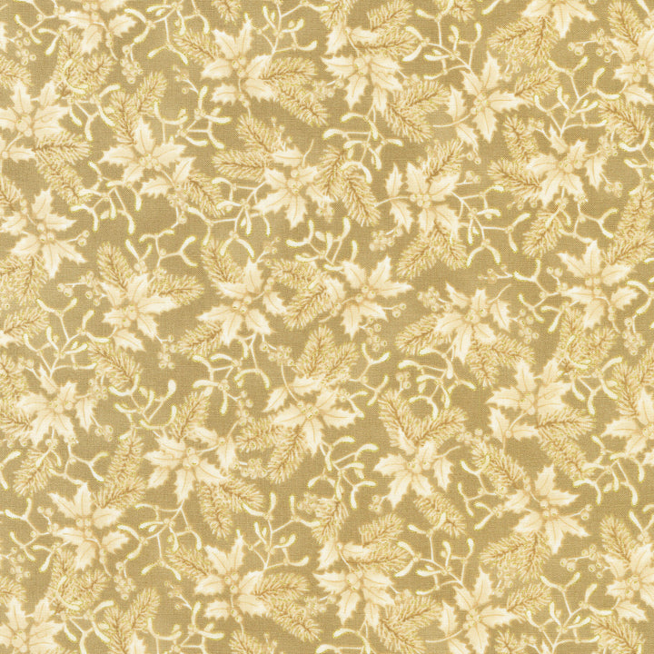 Holiday Flourish - Festive Finery Holly Cream Yardage