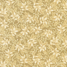 Holiday Flourish - Festive Finery Holly Cream Yardage
