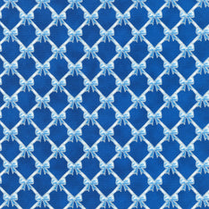 Holiday Flourish - Festive Finery Bows Blue Yardage