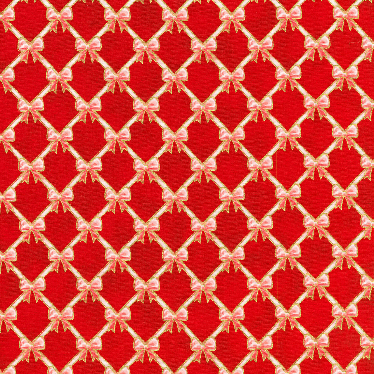 Holiday Flourish-Festive Finery - Crimson Metallic Yardage
