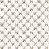 Holiday Flourish - Festive Finery Bows Blanc Yardage
