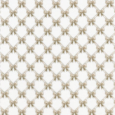 Holiday Flourish - Festive Finery Bows Blanc Yardage