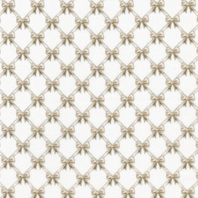 Holiday Flourish - Festive Finery Bows Blanc Yardage