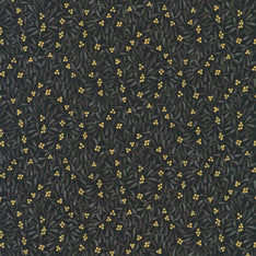 Holiday Flourish - Festive Finery - Black Metallic Yardage