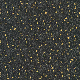 Holiday Flourish - Festive Finery - Black Metallic Yardage