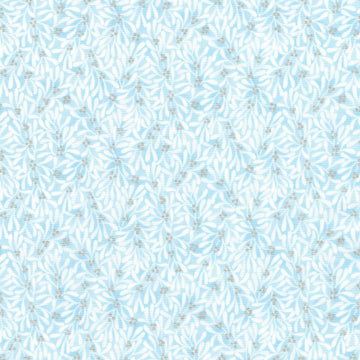 Holiday Flourish-Festive Finery - Sky Metallic Yardage