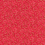 Holiday Flourish - Festive Finery Sprig Crimson Yardage