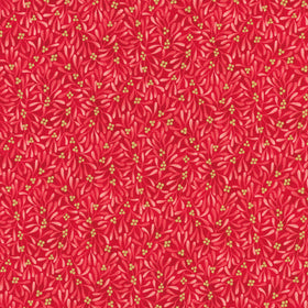 Holiday Flourish - Festive Finery Sprig Crimson Yardage