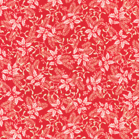 Holiday Flourish - Festive Finery Holly Candy Cane Yardage