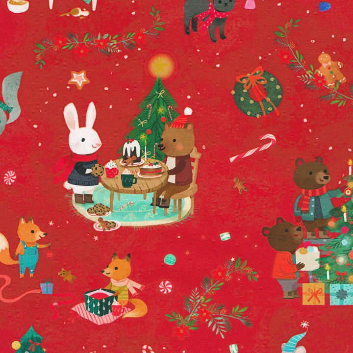 Jingle Pals - Cherry Yardage