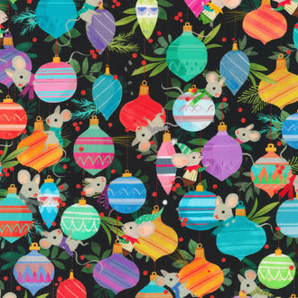 Jingle Pals - Jingle Mice Licorice Yardage