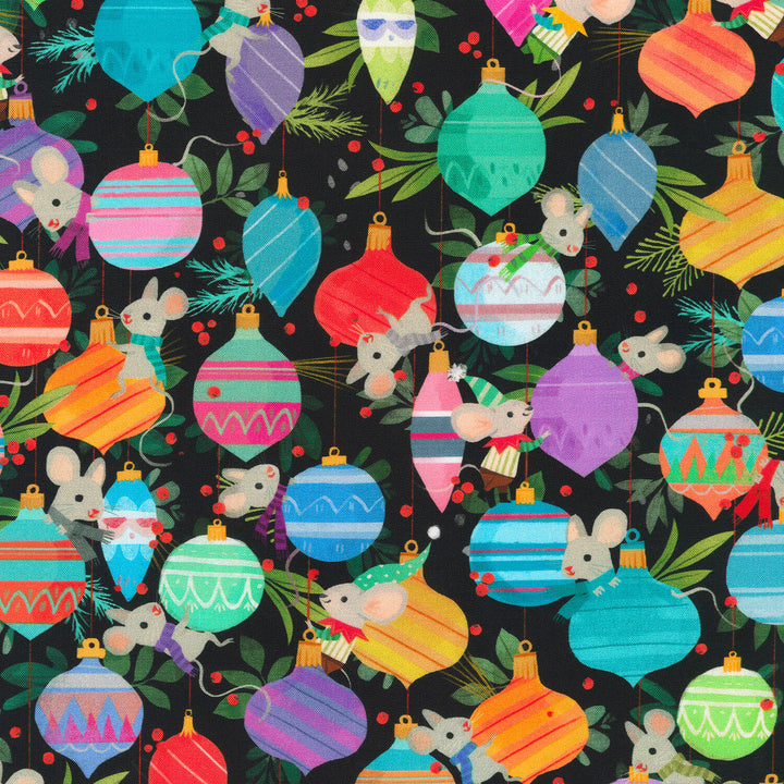 Jingle Pals - Jingle Mice Licorice Yardage