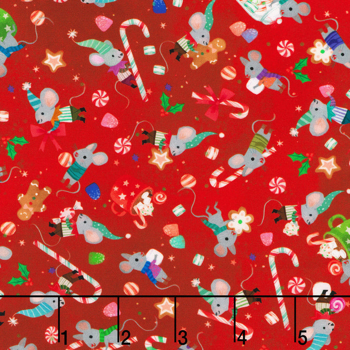 Jingle Pals - Holiday Mice Yardage