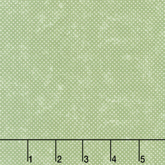 La Vie En Rose - Pin Dot Sage Yardage
