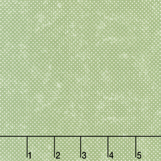 La Vie En Rose - Pin Dot Sage Yardage