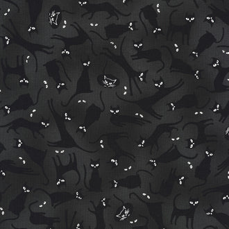 Lights Out - Cats Shadow Glow in the Dark Yardage